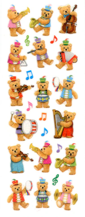 Sticker Fun Sparklies Band of Teddys Stickers