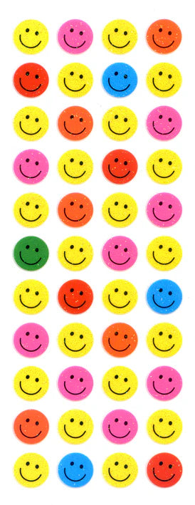 Sticker Fun Sparklies Colourful Smile Stickers