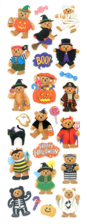 Sticker Fun Sparklies Halloween Bear Stickers