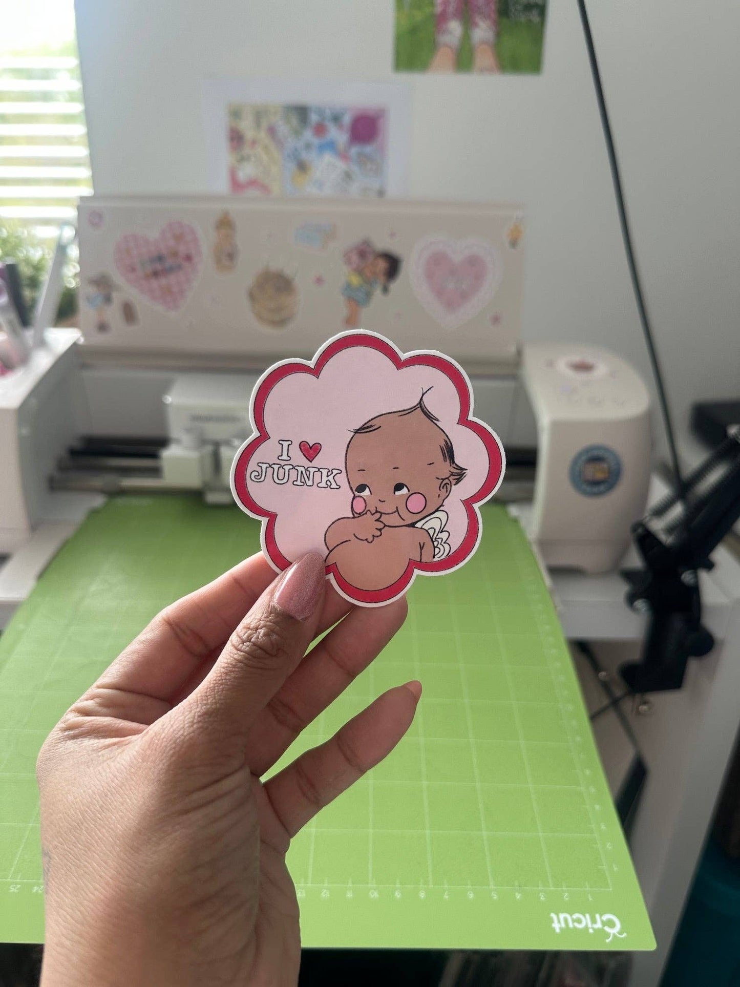 COMING SOON: Shyla's Journal - "i love junk" Kewpie Sticker