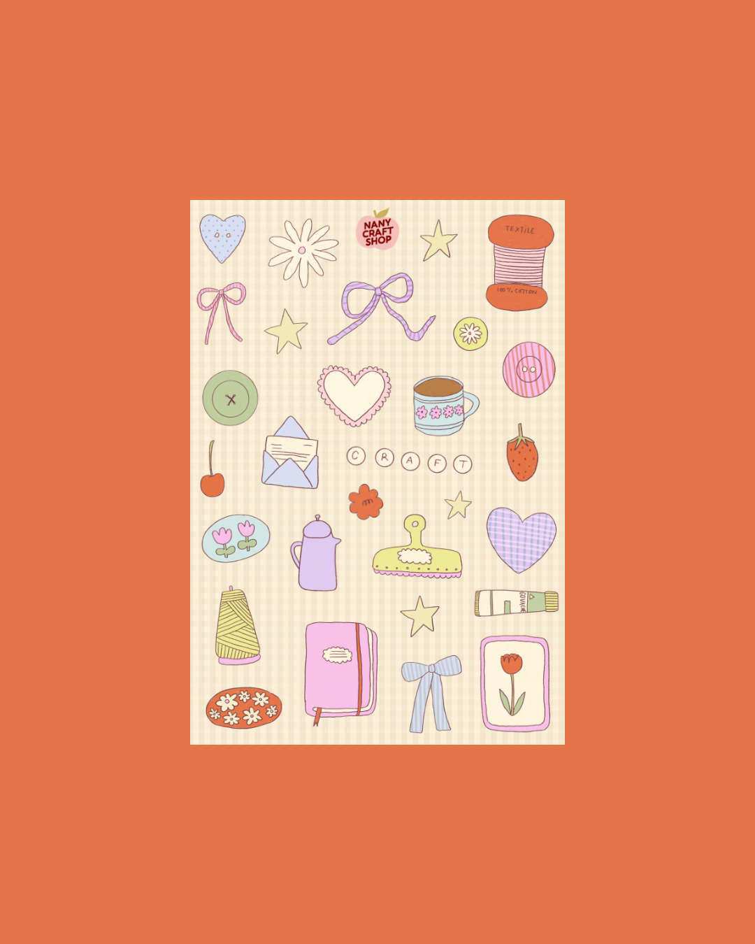 NanyCraftShop - A5 Pastel Spring Sticker Sheet