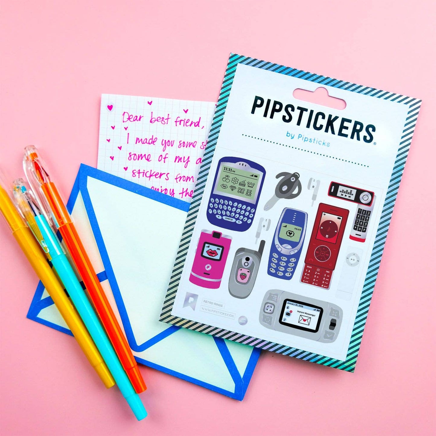 Pipsticks Retro Rings Sticker Sheet