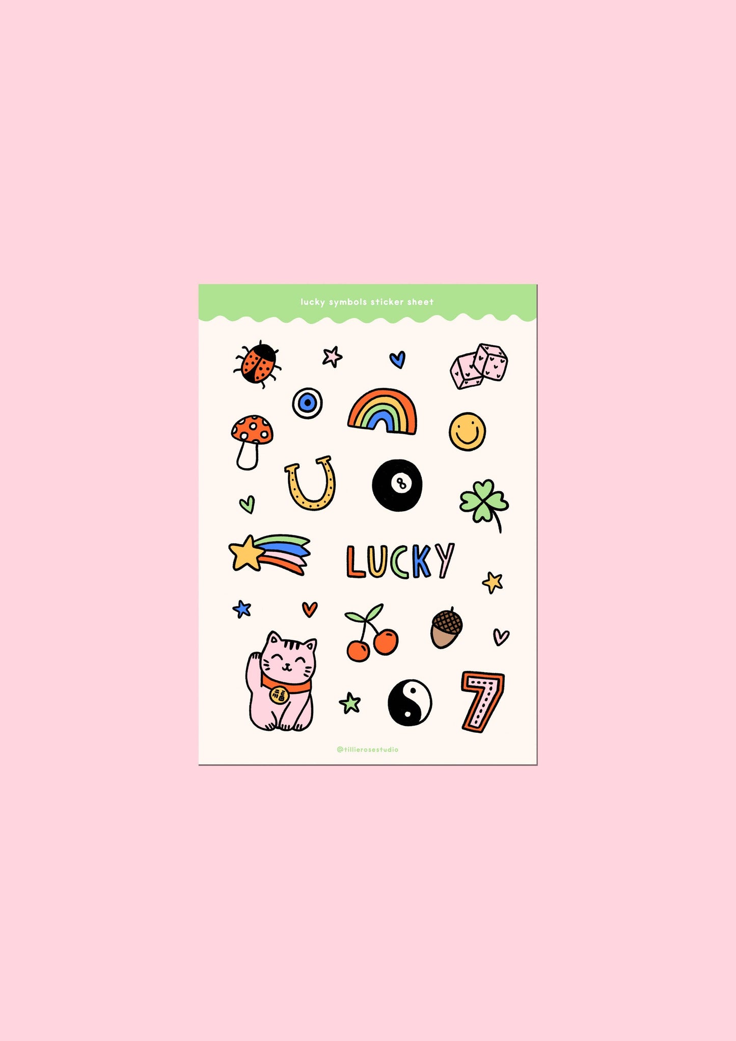 Tillie Rose Studio - Lucky Symbols Sticker Sheet