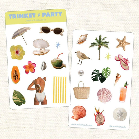 Trinket Party - Island Girl Sticker Sheets