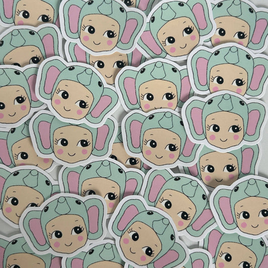 NanyCraftShop Baby Elephant Sticker