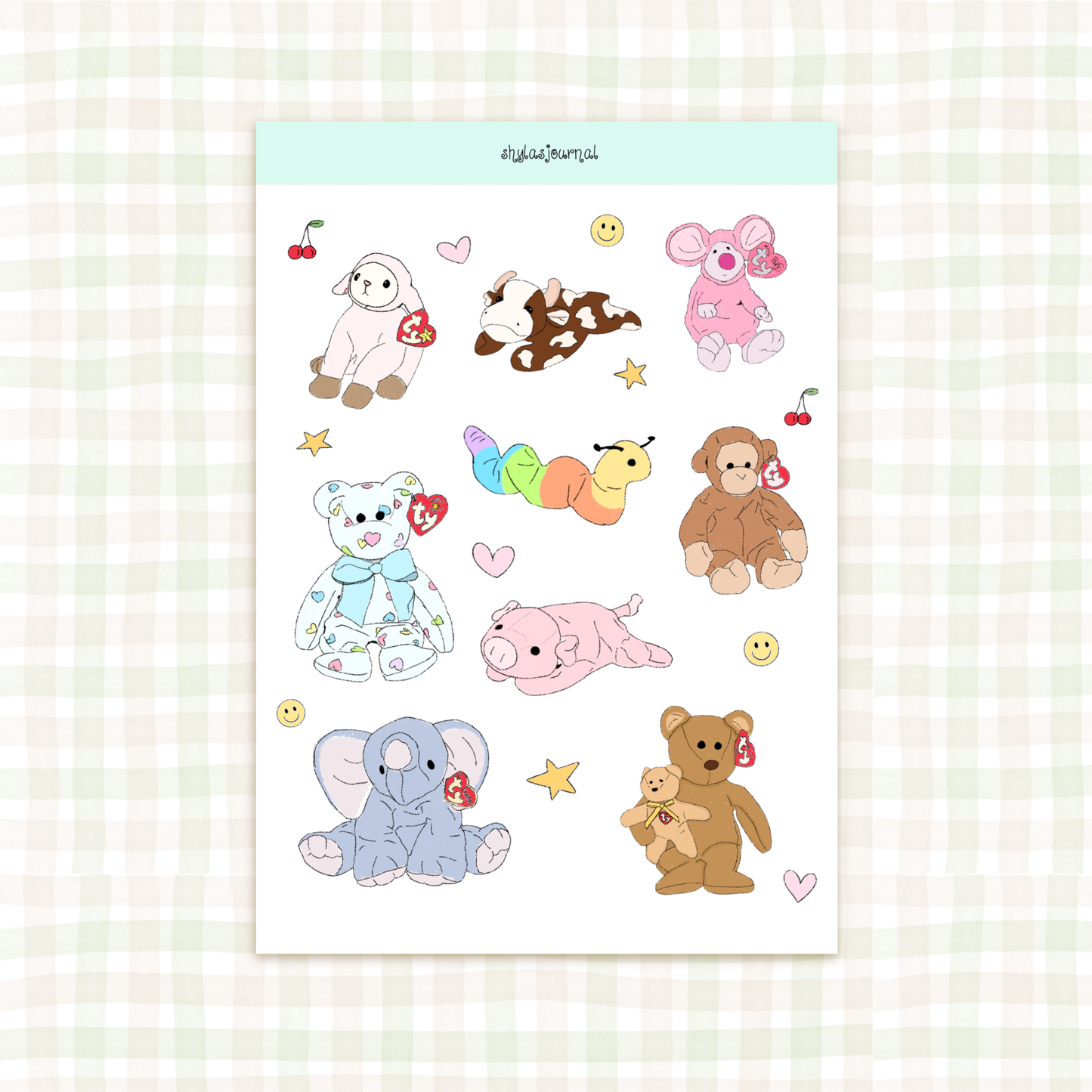 COMING SOON: Shyla's Journal - Beanie Weenies Sticker Sheet