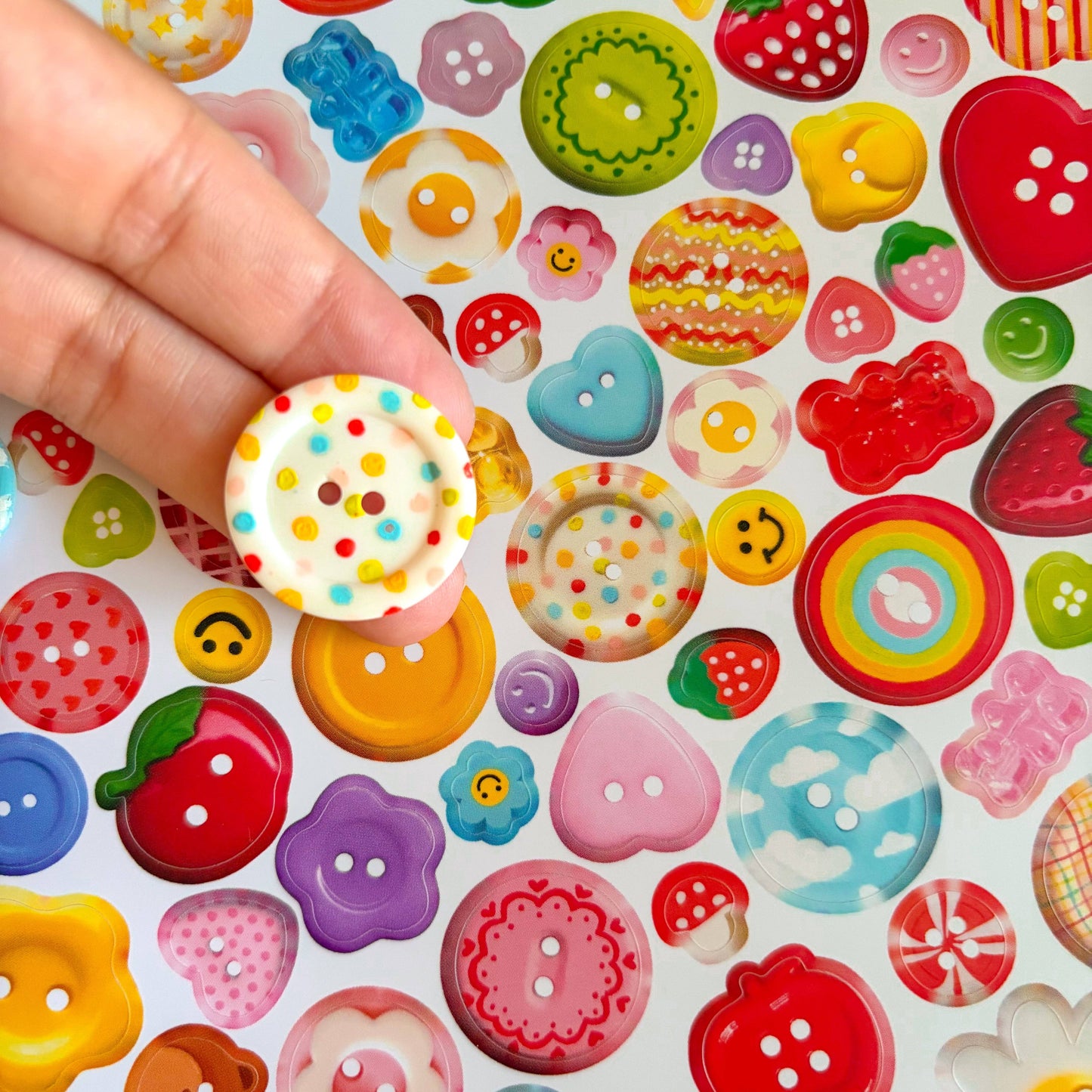 COMING SOON: Veronica Porlier Illustrations - Busy Bug's Buttons Sticker Sheet