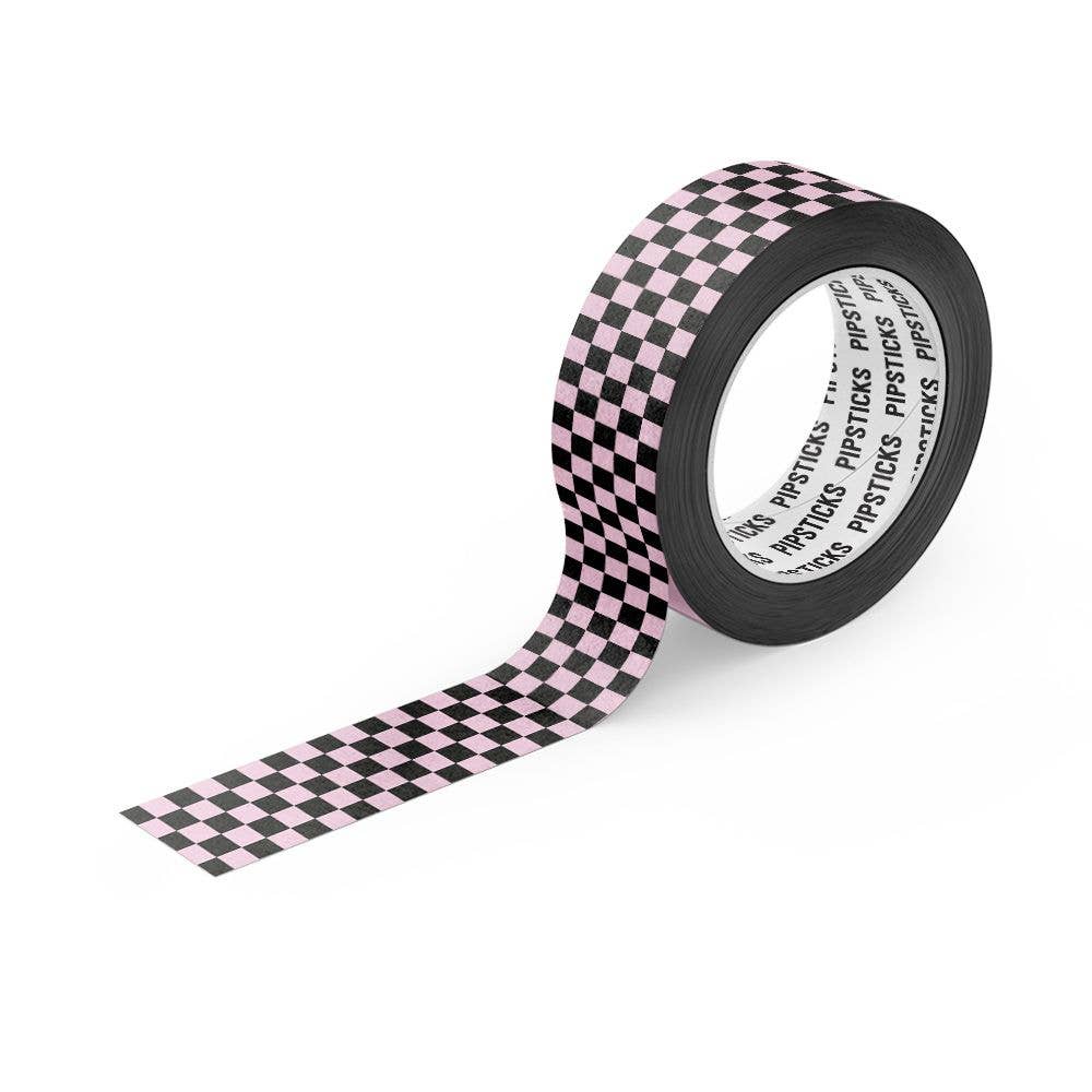 Pipsticks Pink Up The Check Washi Tape