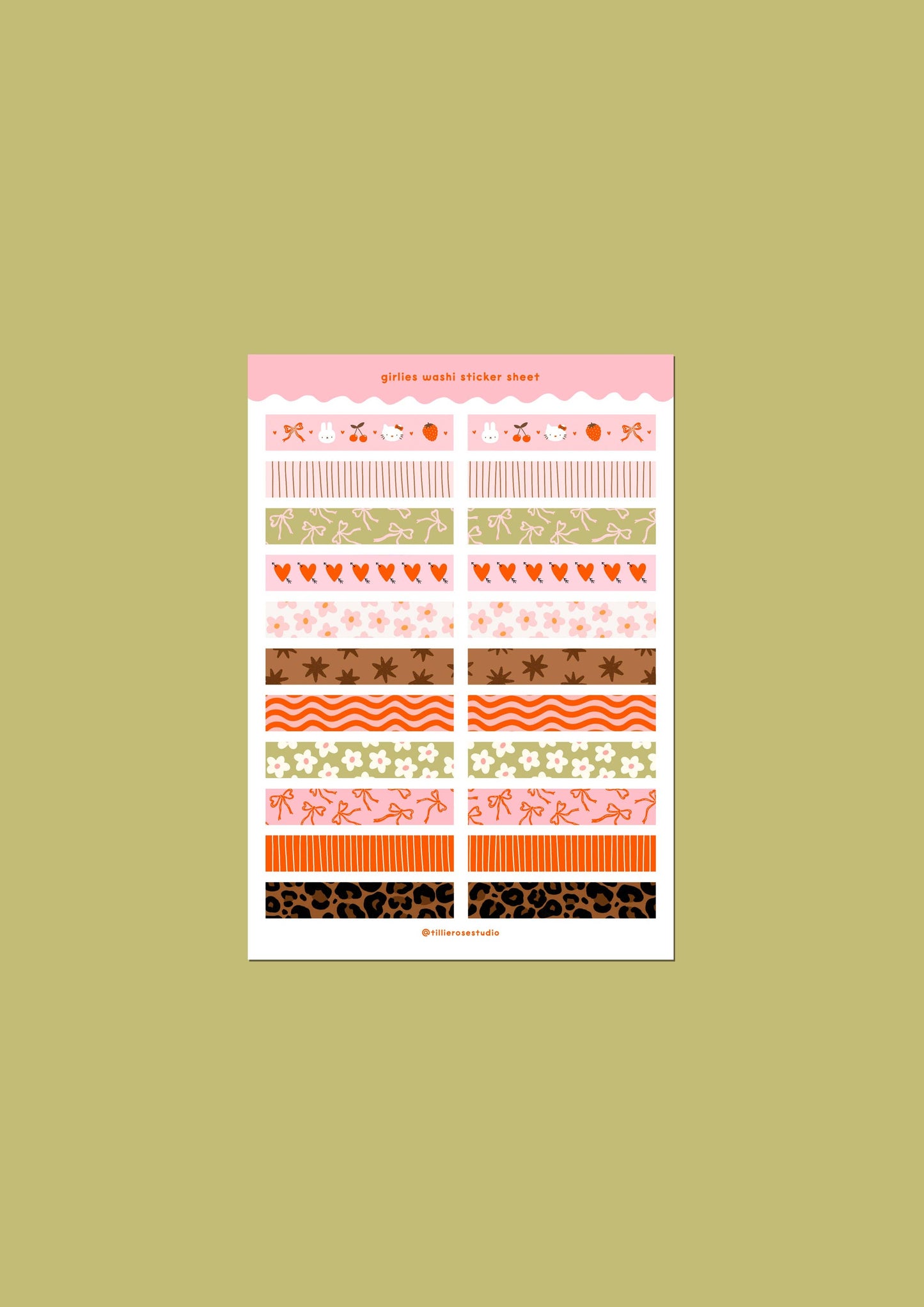Tillie Rose Studio - Girlies Washi Sticker Sheet