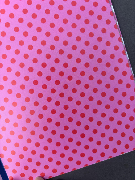 B Grade Scrapbook Paper Book – Polka Dot, Star & Heart
