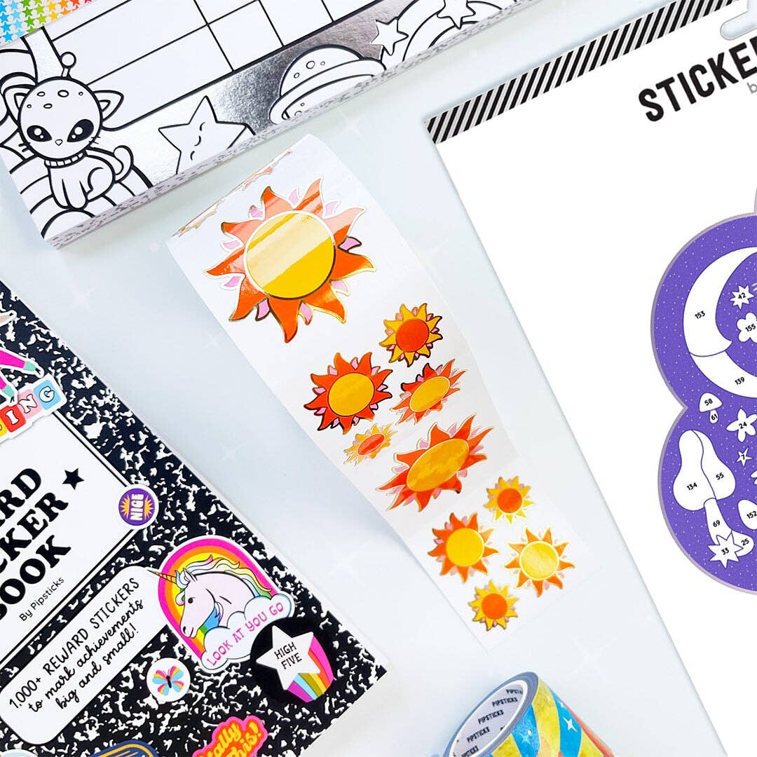 Coming Soon: Pipsticks - Tear-off Stickers - Flaming Sun