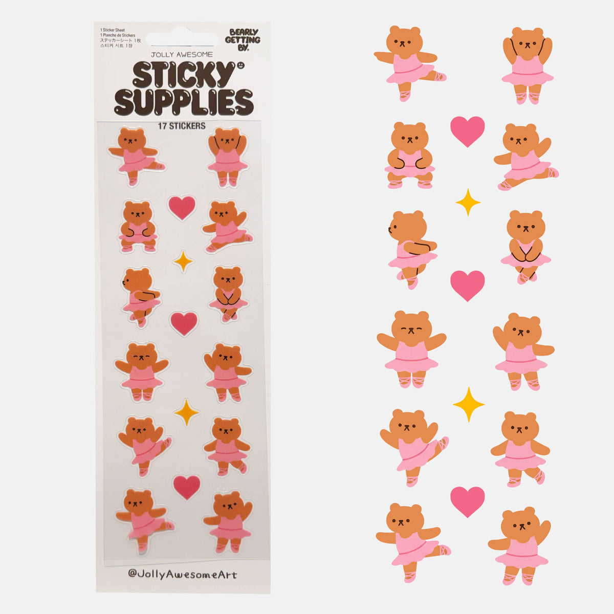 Coming Soon: Jolly Awesome - Bearly Getting By Ballet Sticker Sheet