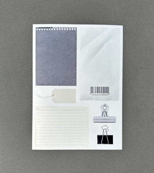 Black Clips and Stationary Sticker Sheet
