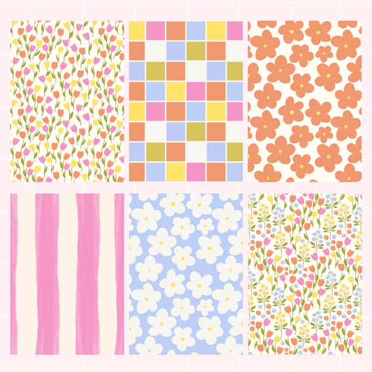 Whimsy Floral Scrapbook Paper Pack