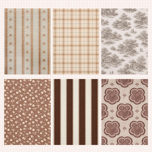 Brown Rustic Whimsy Scrapbook Paper Pack