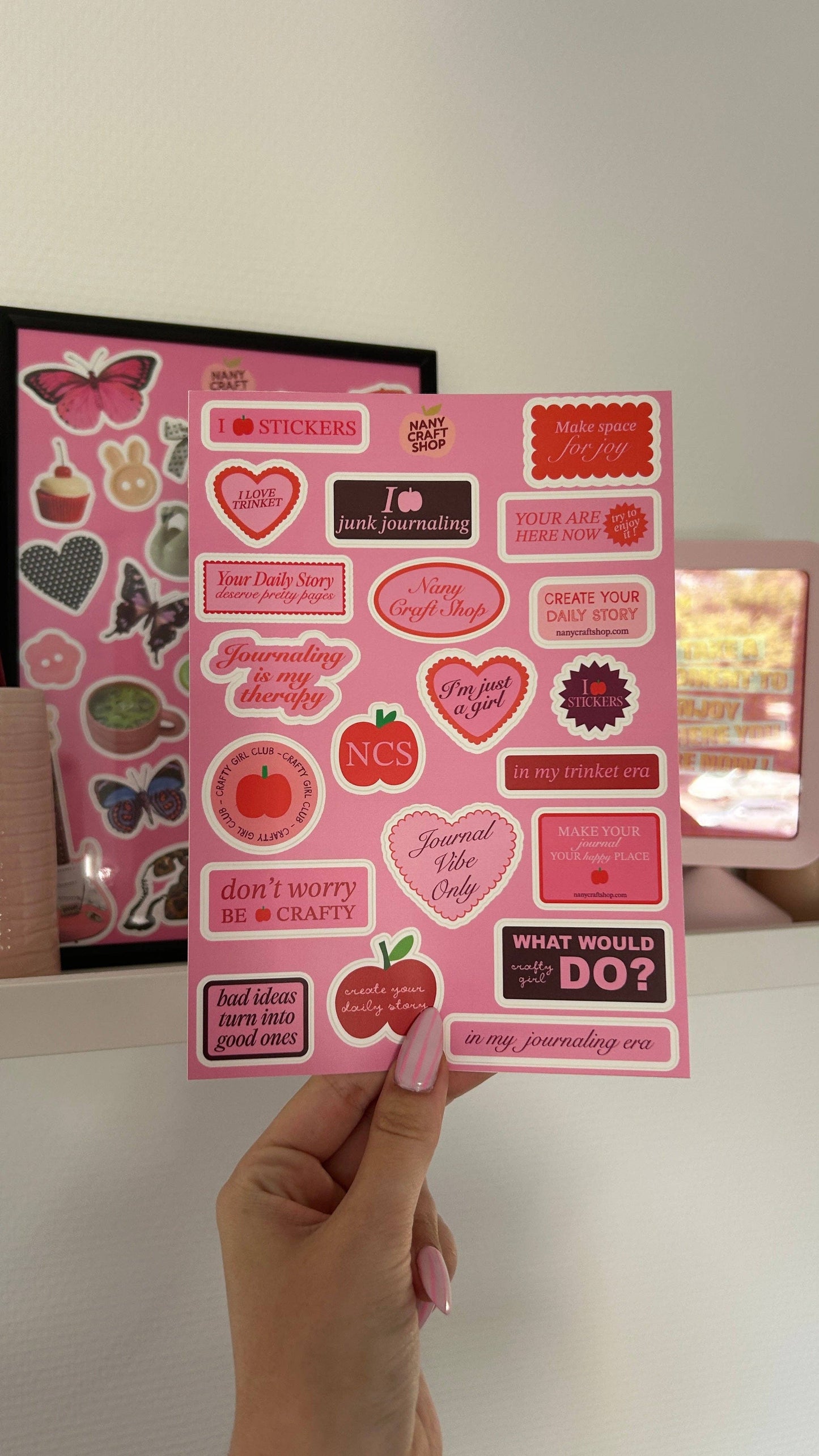 NanyCraftShop A5 Craft and Journaling Sticker Sheet