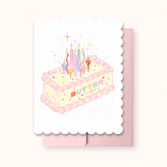 Coming Soon: Reverie Realm - Butter with Age (Pink Version) | Handmade Birthday Card