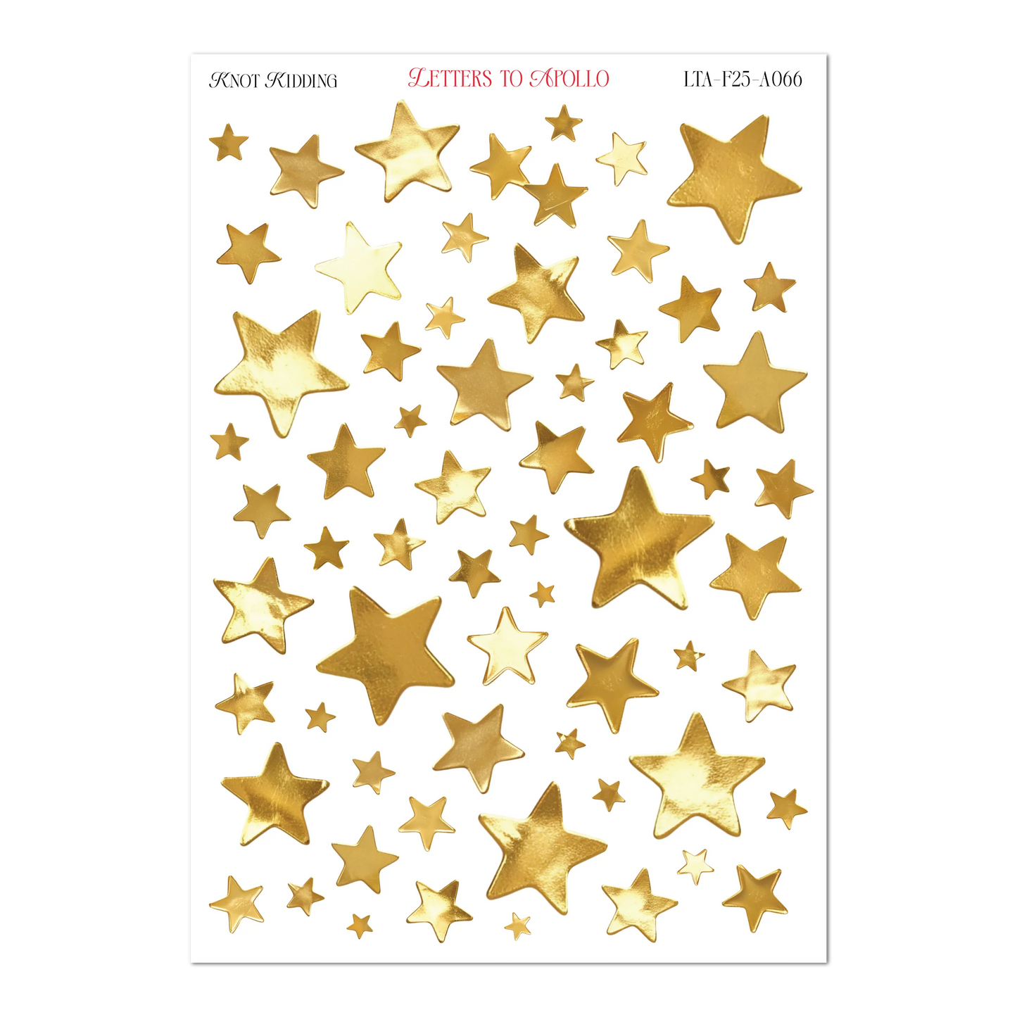 COMING SOON: Letters to Apollo - You're Golden Sticker Sheet