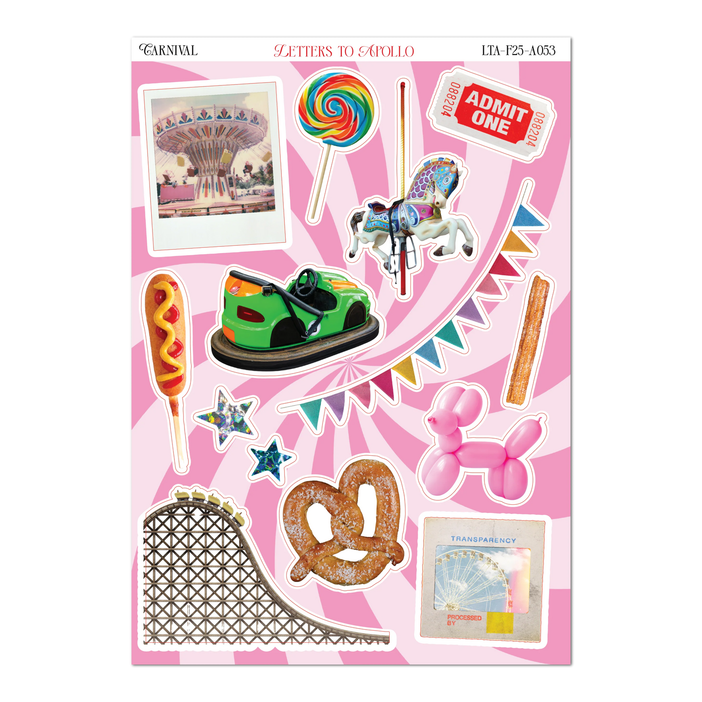 COMING SOON: Letters to Apollo - Carnival Sticker Sheet