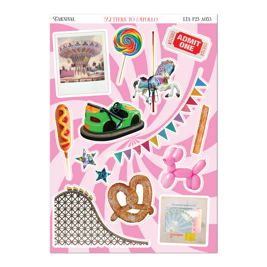 COMING SOON: Letters to Apollo - Carnival Sticker Sheet