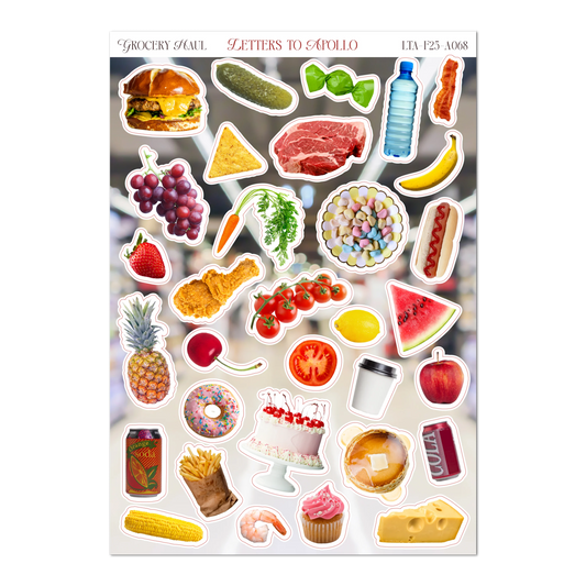 Letters to Apollo - Grocery Haul Sticker Sheet