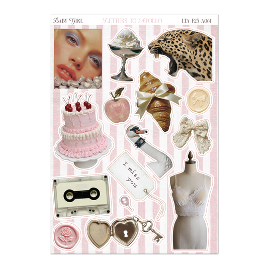 Letters to Apollo - Baby Girl Sticker Sheet