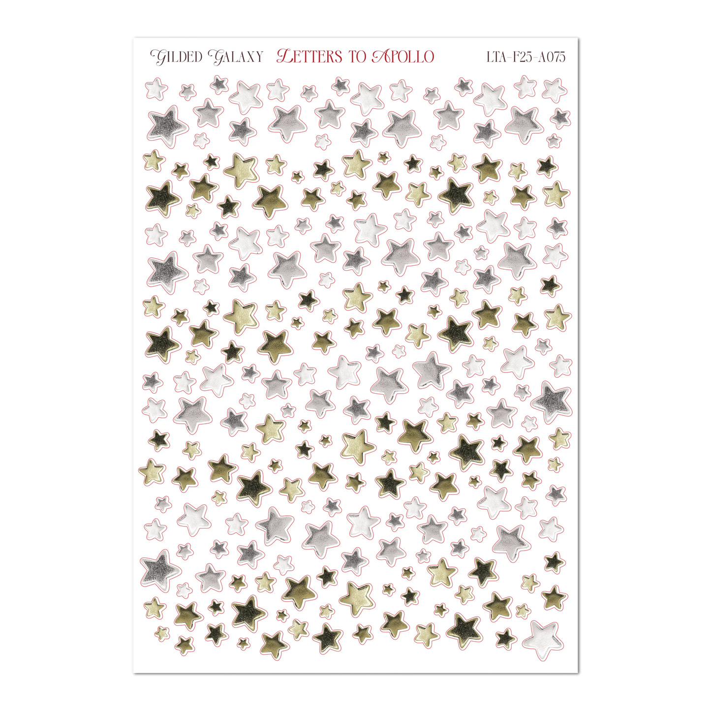 COMING SOON: Letters to Apollo - Gilded Galaxy Sticker Sheet