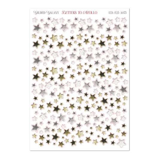 COMING SOON: Letters to Apollo - Gilded Galaxy Sticker Sheet