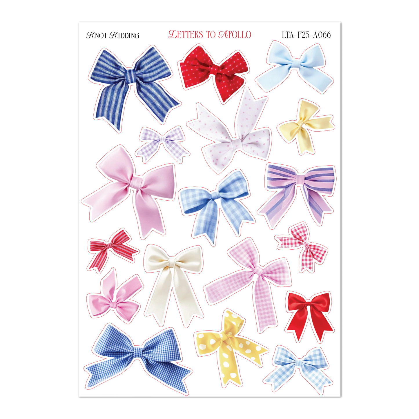 Letters to Apollo - Knot Kidding Sticker Sheet