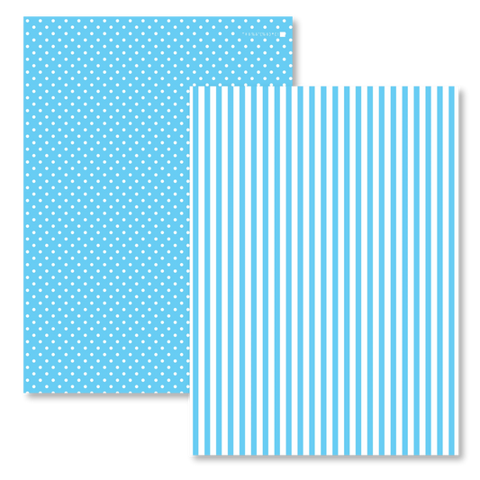 Letters to Apollo - Blue Dot & Stripe Scrapbook Paper