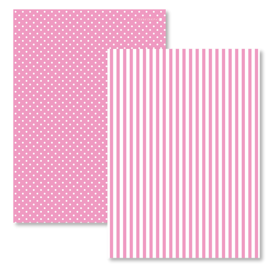 Letters to Apollo - Pink Dot & Stripe Scrapbook Paper
