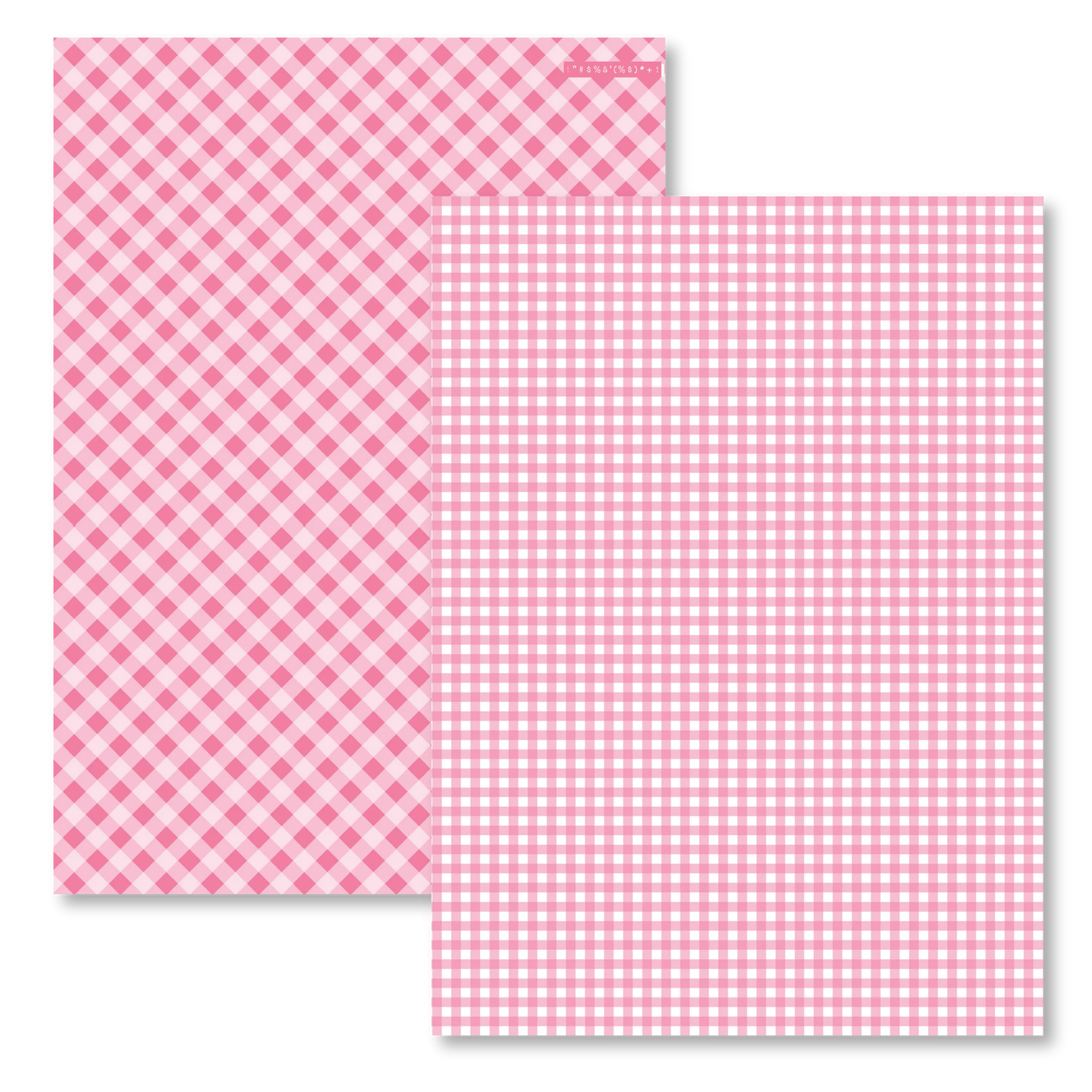 Letters to Apollo - Pink Plaid Scrapbook Paper