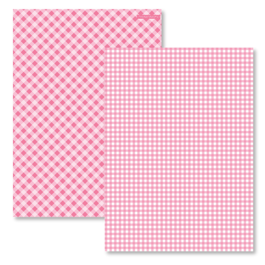 Letters to Apollo - Pink Plaid Scrapbook Paper