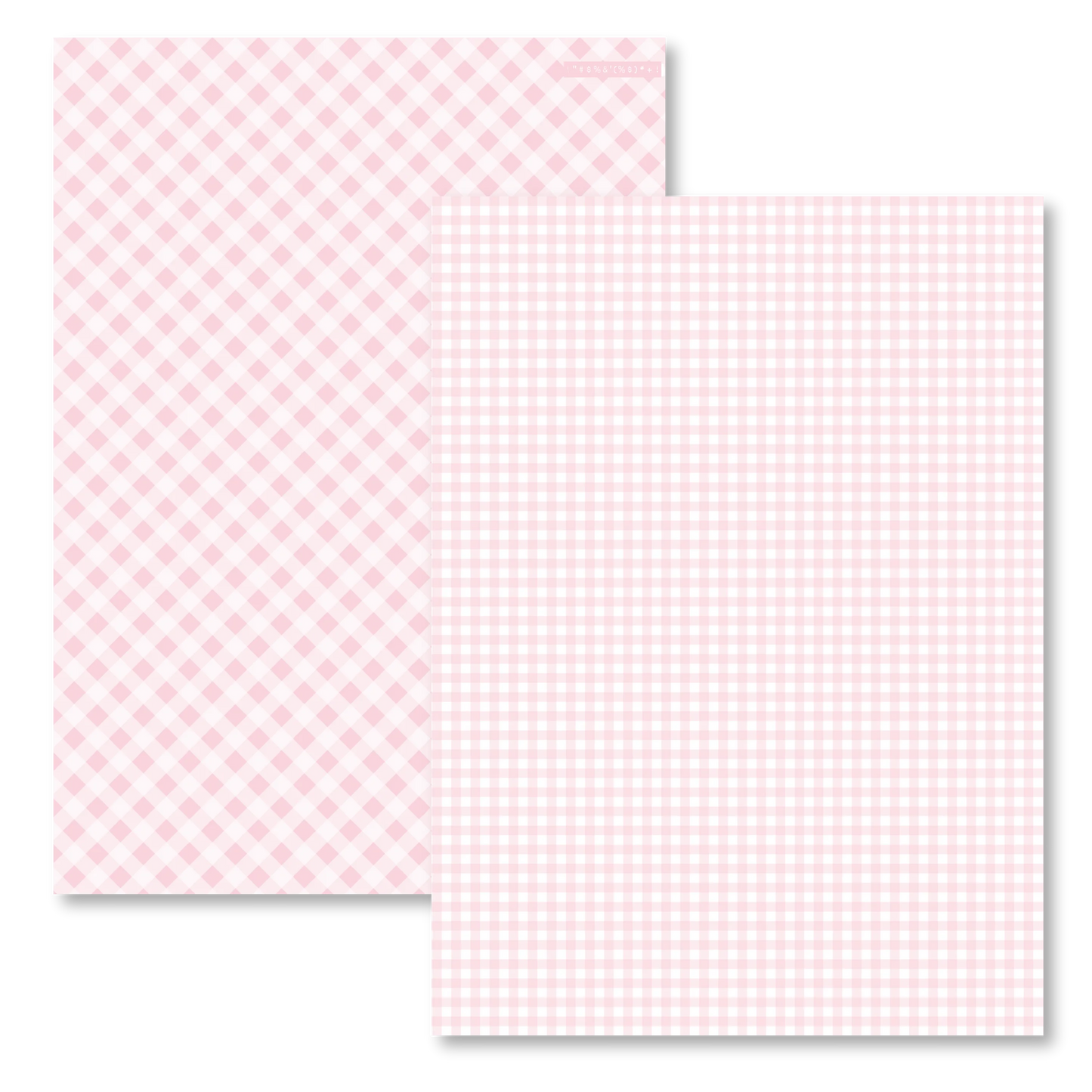Letters to Apollo - Light Pink Plaid Scrapbook Paper