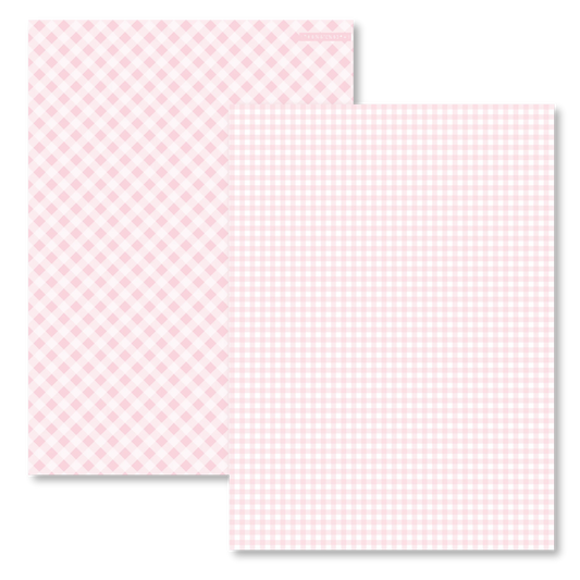 Letters to Apollo - Light Pink Plaid Scrapbook Paper