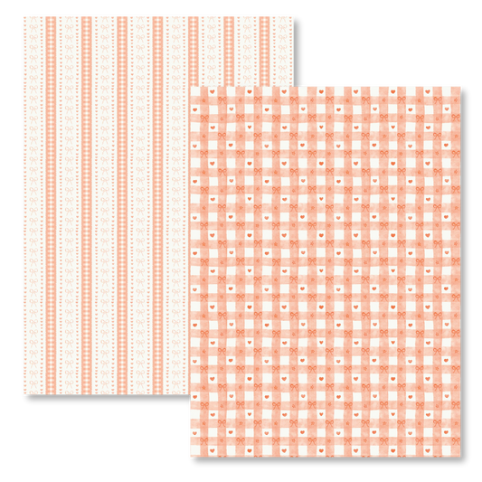 Letters to Apollo - Orange Darling Scrapbook Paper