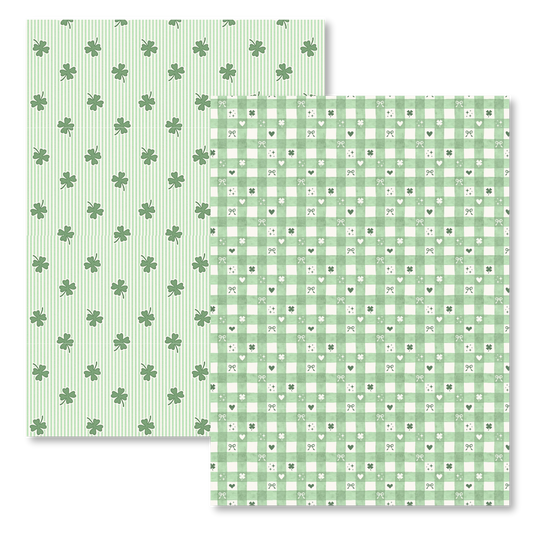 Letters to Apollo - Shamrock Picnic Scrapbook Paper