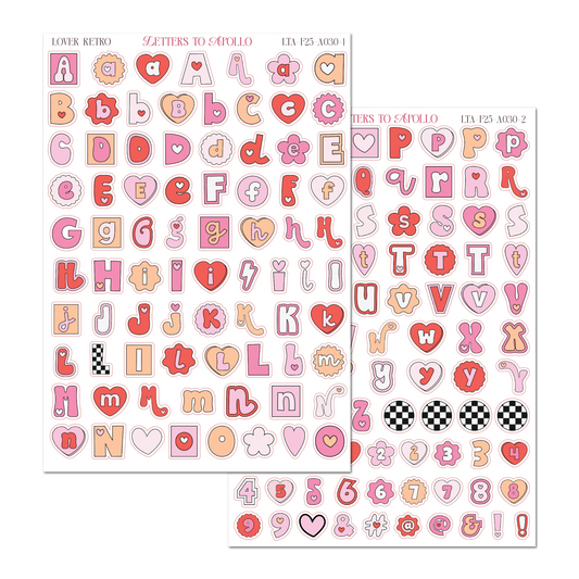 COMING SOON: Letters to Apollo - Retro Lover Letter Sticker Sheets