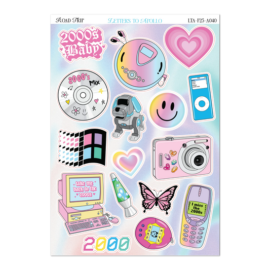 COMING SOON: Letters to Apollo - Sweet Like 2002 Sticker Sheet