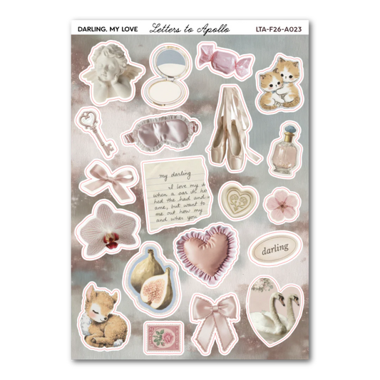Letters to Apollo - Darling, My Love Sticker Sheet