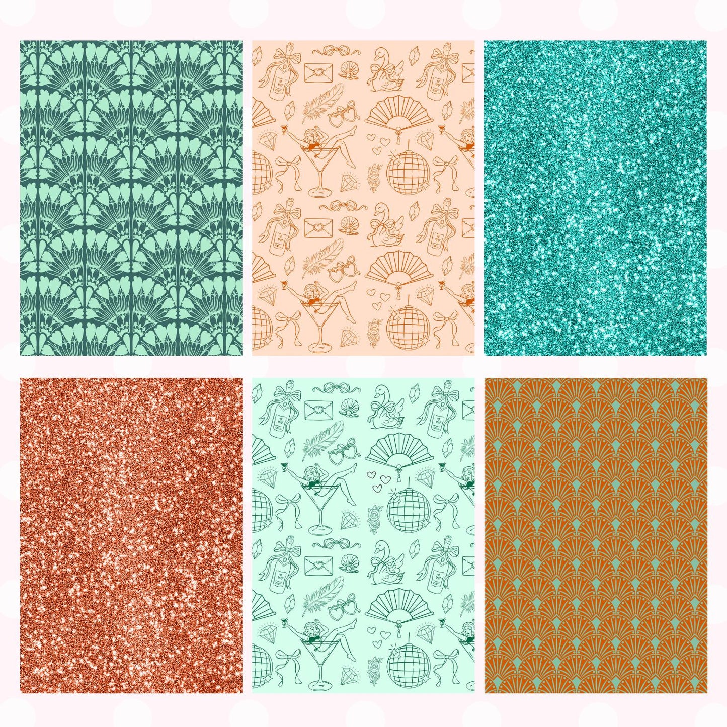 Showgirl Adhesive Scrapbook Paper Pack