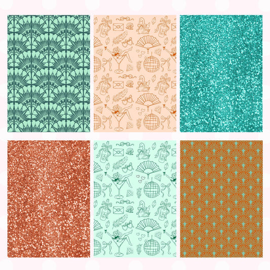Showgirl Adhesive Scrapbook Paper Pack
