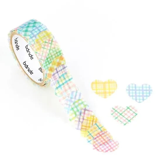 COMING SOON: bande - Checkered Heart Washi Sticker Roll