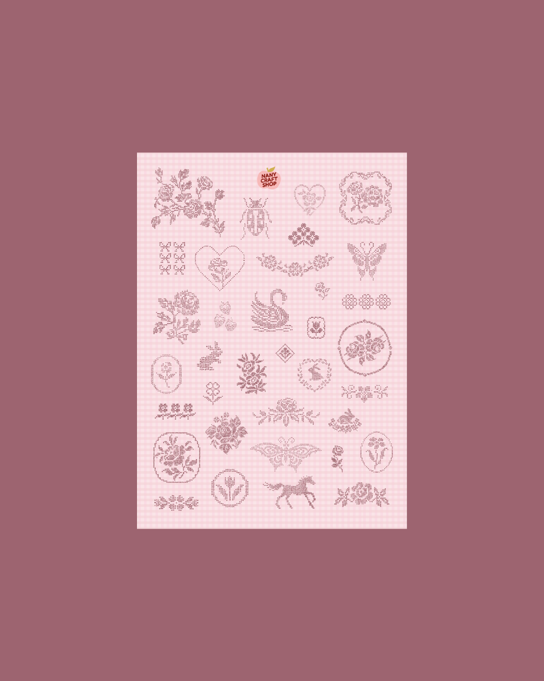 COMING SOON: Nany Craft Shop - A5 Embroidery Sticker Sheet