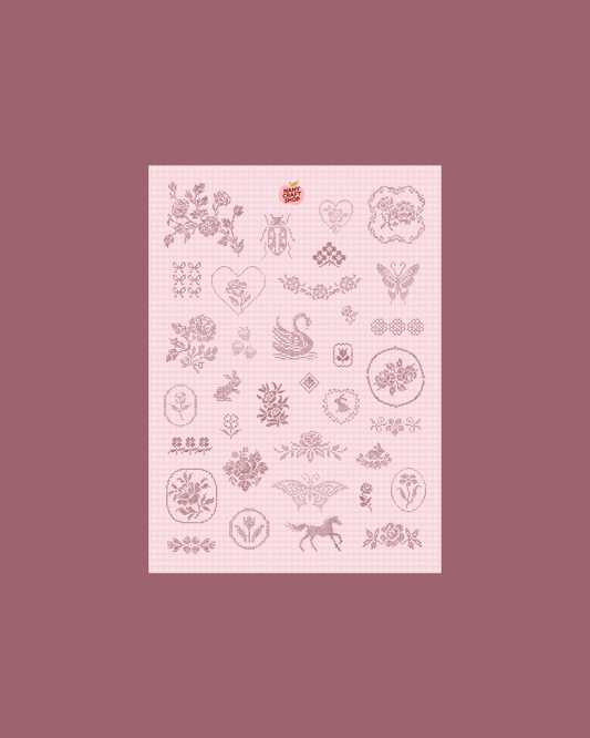 Nany Craft Shop - A5 Embroidery Sticker Sheet