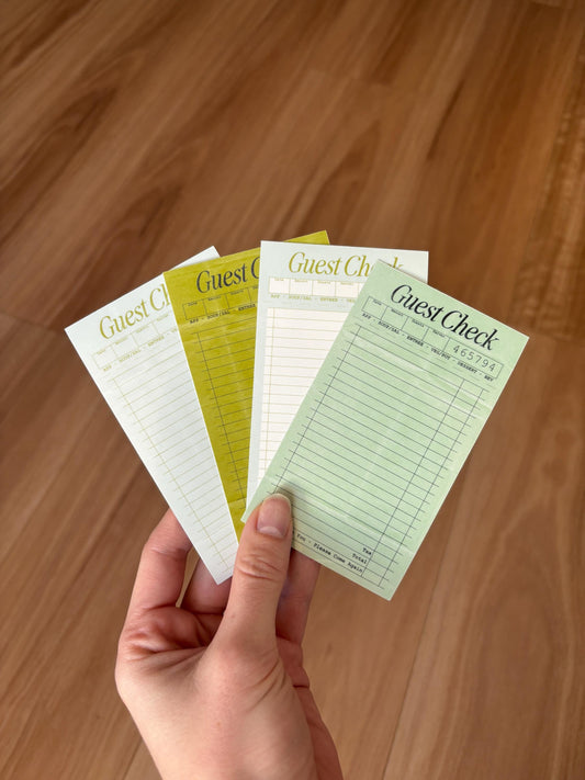Green Guest Check Sticker Set