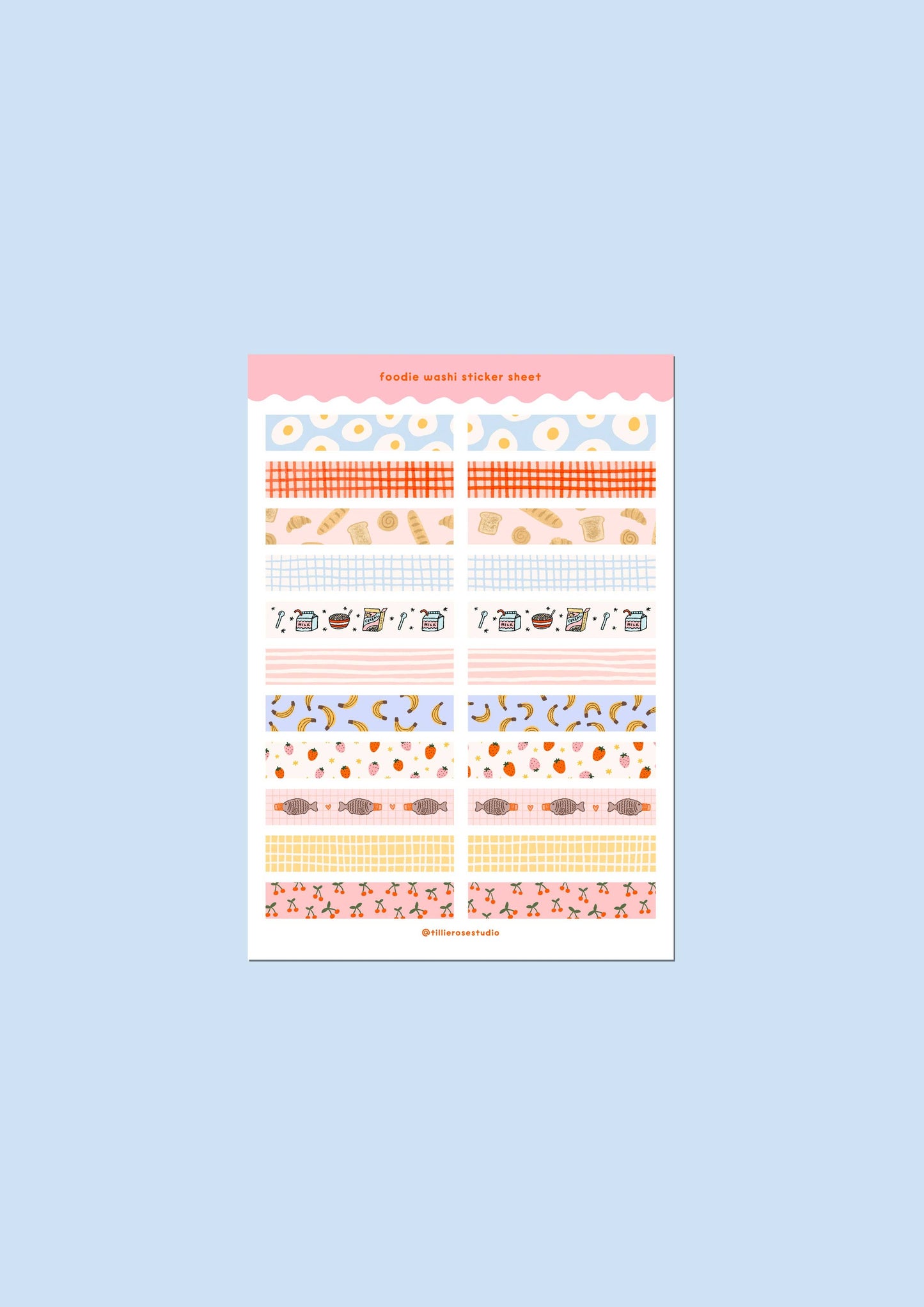 Foodie Washi Sticker Sheet