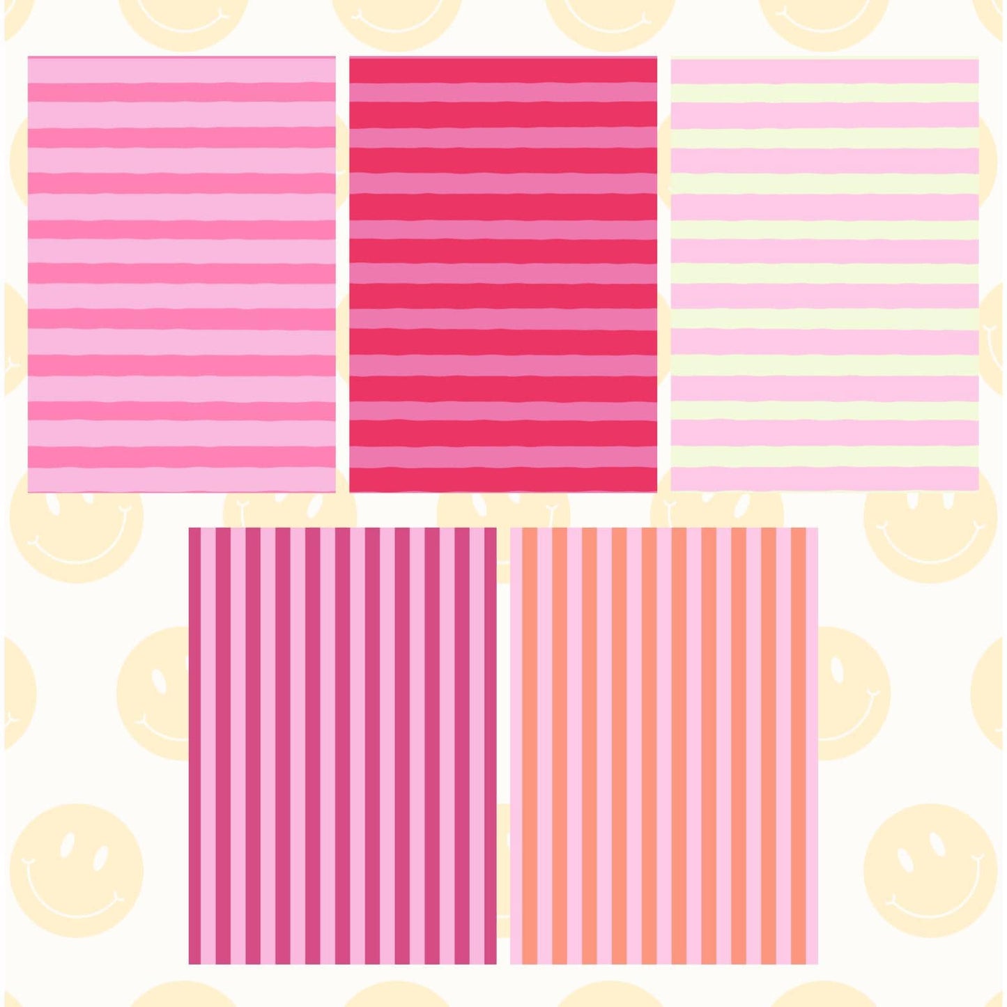 Pink Striped Scrapbook Paper Pack