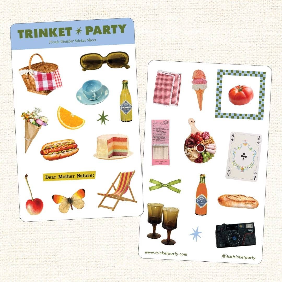 Trinket Party - Picnic Weather Sticker Sheets