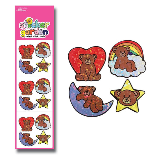 COMING SOON: Sticker Garden - Sparkle Bears in the Clouds Stickers Nostalgia Inspired